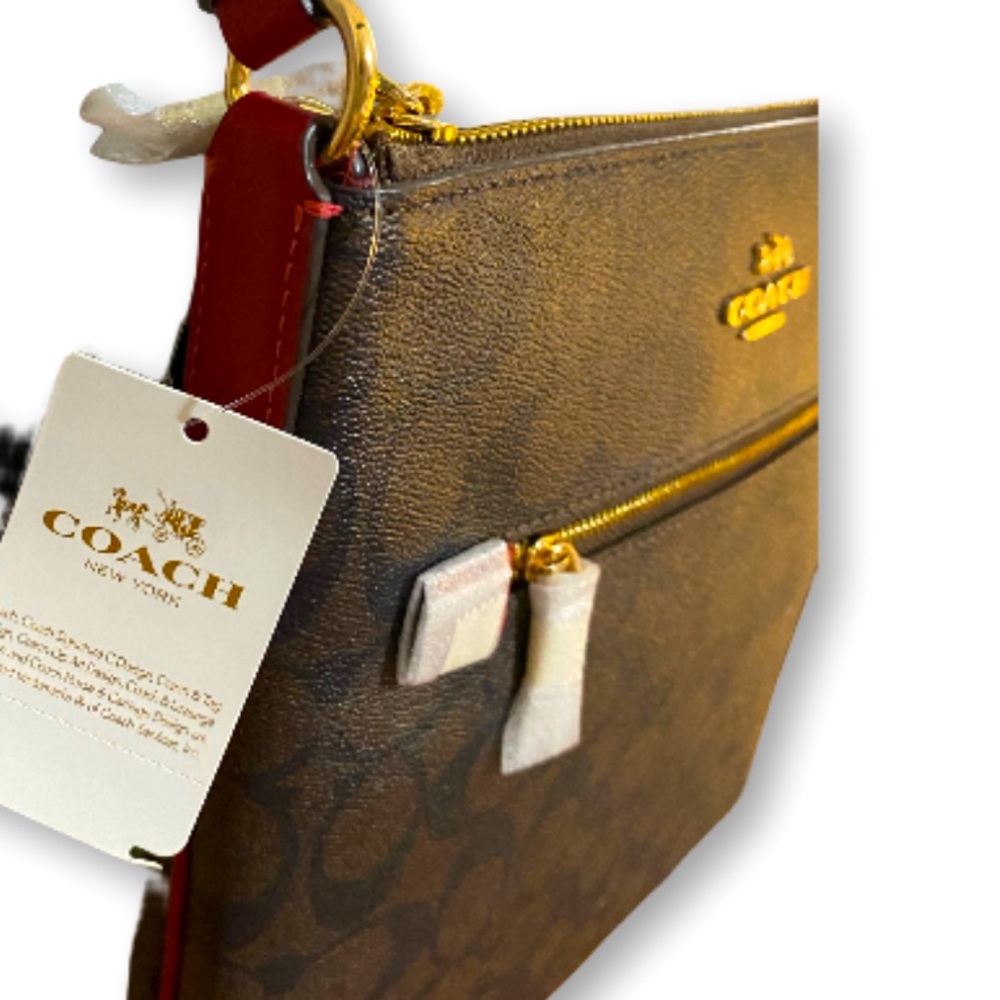 Brand New Sig Rowan File Bag Brown/ Red.. The Perfect Crossbody Purse ♥️ - Picture 5 of 7